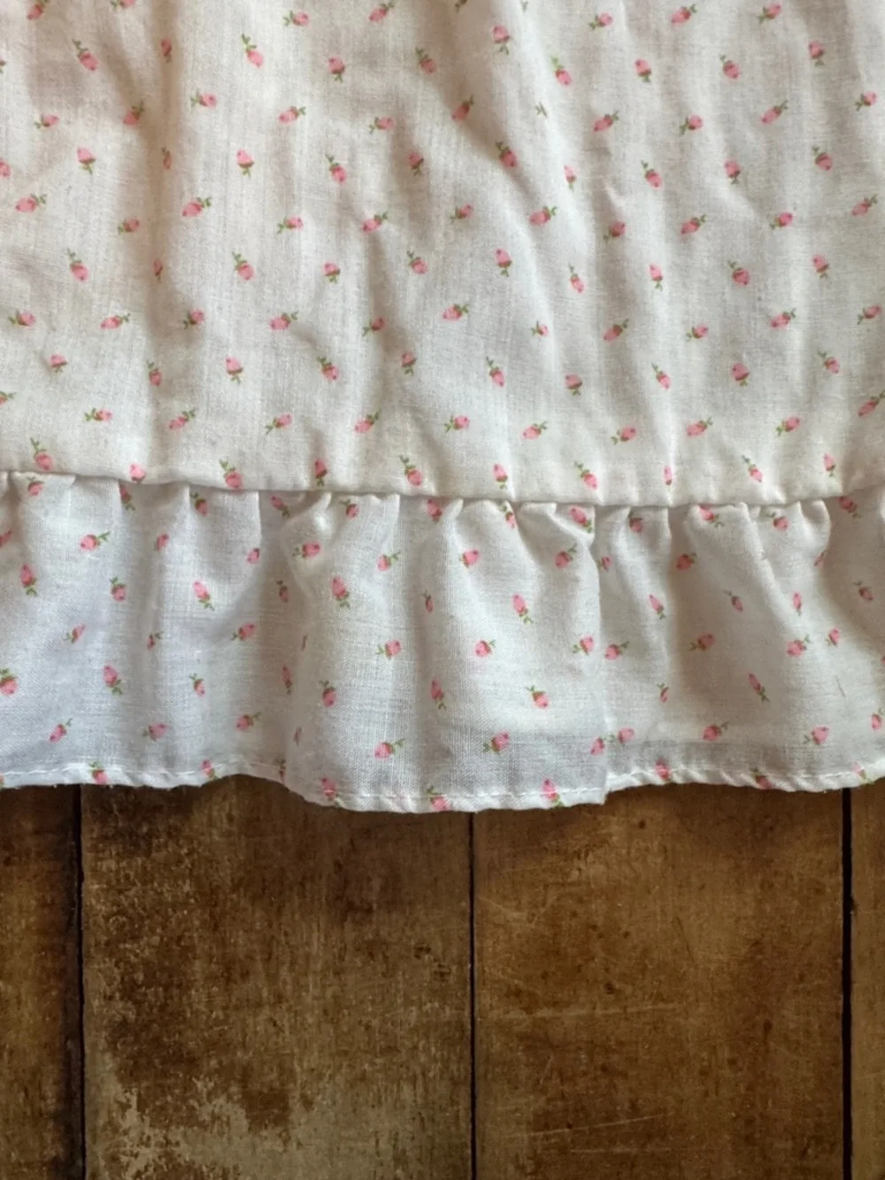 Vintage Her Majesty Pink Floral dress 18 months Lace Trim cottagecore